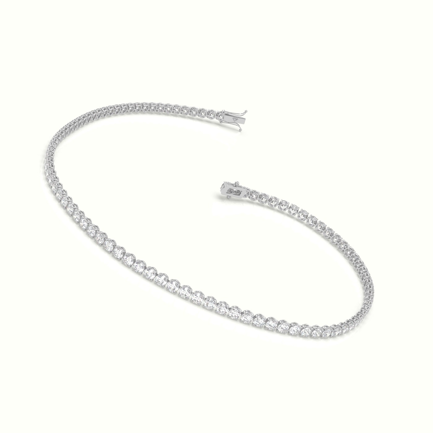 18k white gold  tennis bracelet 1.90 carat diamonds-345 Photos & images