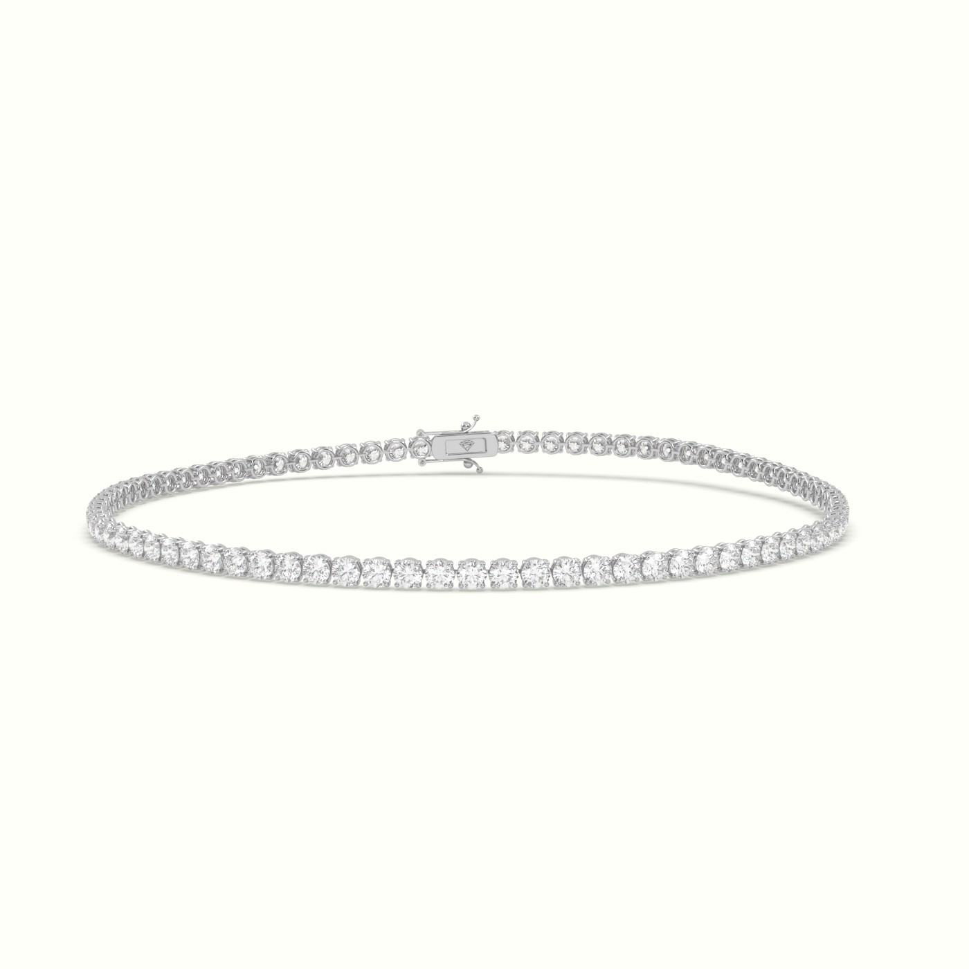 18k white gold tennis bracelet 2.50 carat diamonds