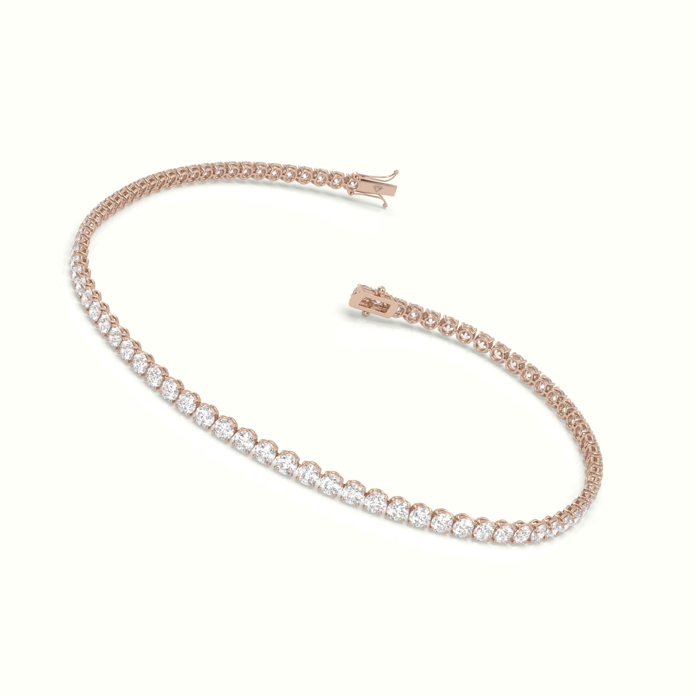 18k rose gold tennis bracelet 2.50 carat diamonds Photos & images