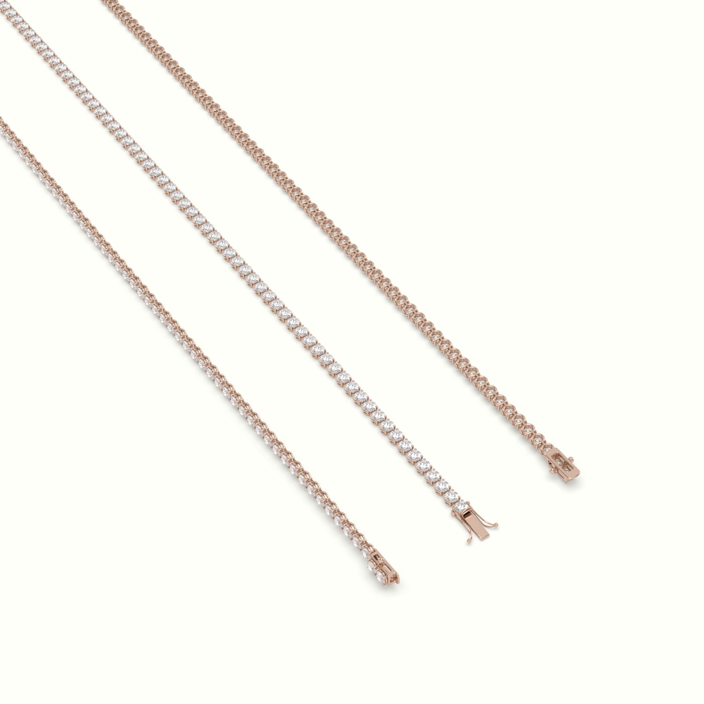 18k rose gold tennis bracelet 2.50 carat diamonds Photos & images