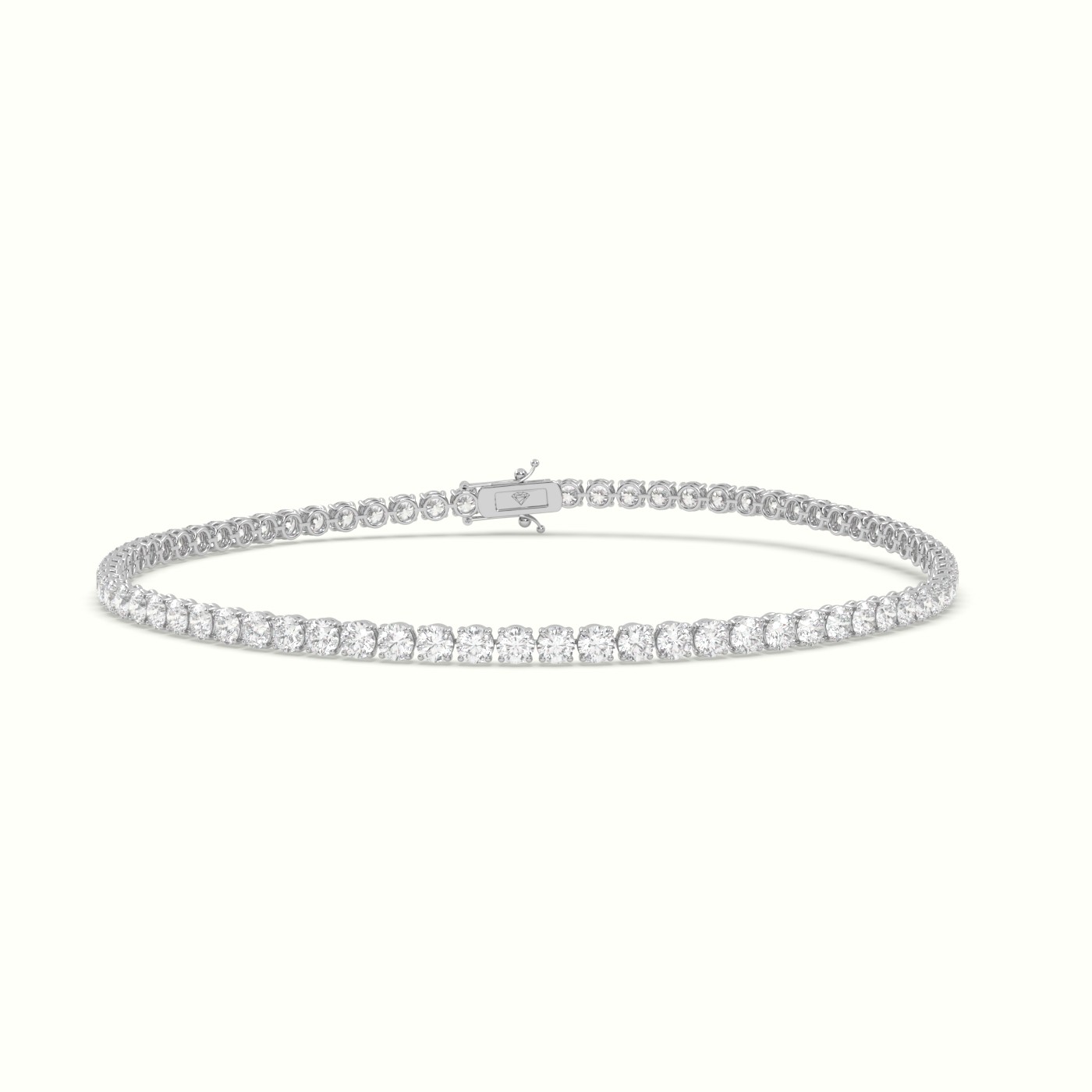 18k white gold tennis bracelet 3.00 carat diamonds-test